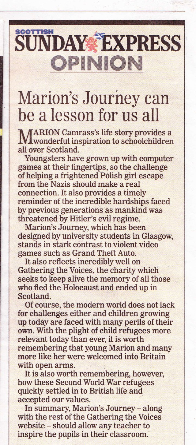 Sunday Express Opinion - 31st Jan 2016