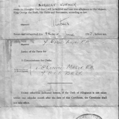 Bob's Oath of Allegiance.