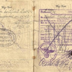 The Polish passport, showing a German Transit visa allowing Bob to go back into Germany at the age of 15