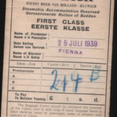 Ticket to Harwich