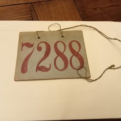 Gretl's Kindertransport  card  (front) indicates  her position in the number of Kindertransport children that were saved