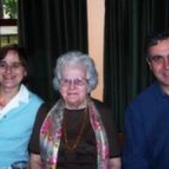 Gretl and two of her children, David and Jessica, on her 80'th
