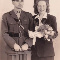 Judith and Harold at their wedding, 14th April 1946