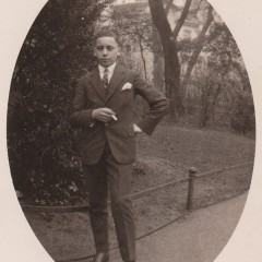 Martin Anson as a young man smartly dressed in suit c1930