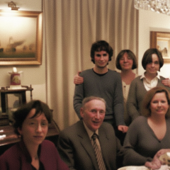 Moniek with relatives in Paris 2008