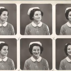 Renate as a nurse, City Hospital, Edinburgh