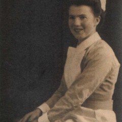 Rosa Sacharin in nurse's uniform