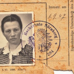 Brigitte school matriculation card 1947