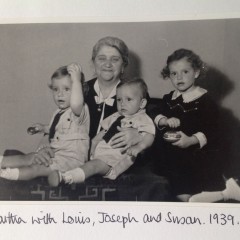 Grandma Martha with Louis, Joseph and Susan 1939